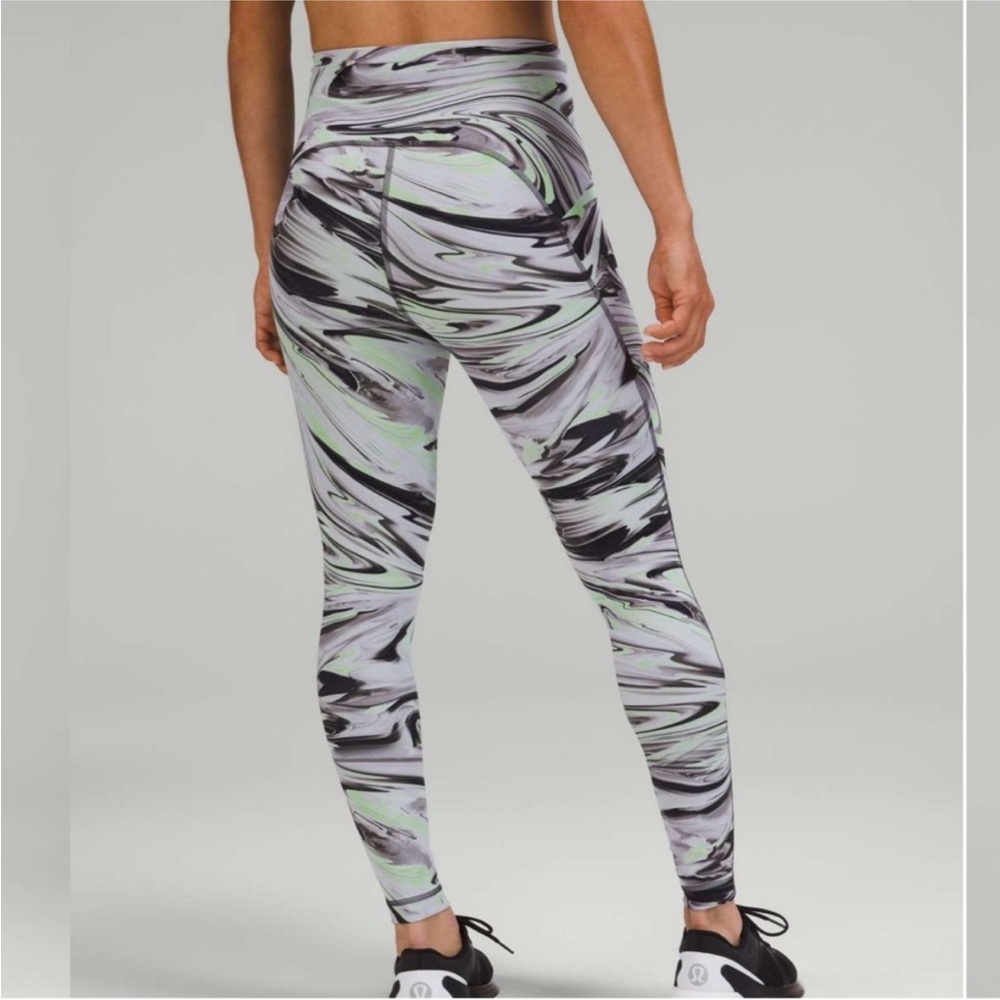 Lululemon Swift Speed High Rise Tight 28” Leggings Paint Glide Warp Multi Size 4